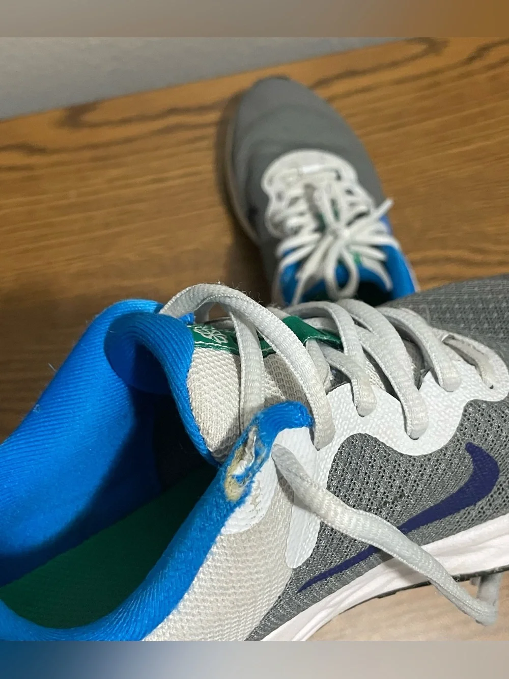 Nike Gray and Blue Sneakers